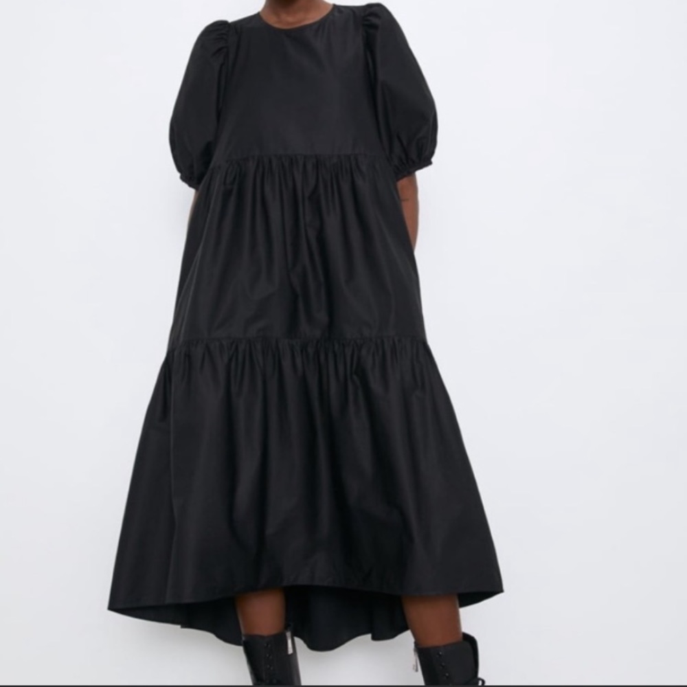 ZARA ASYMMETRIC POPLIN DRESS